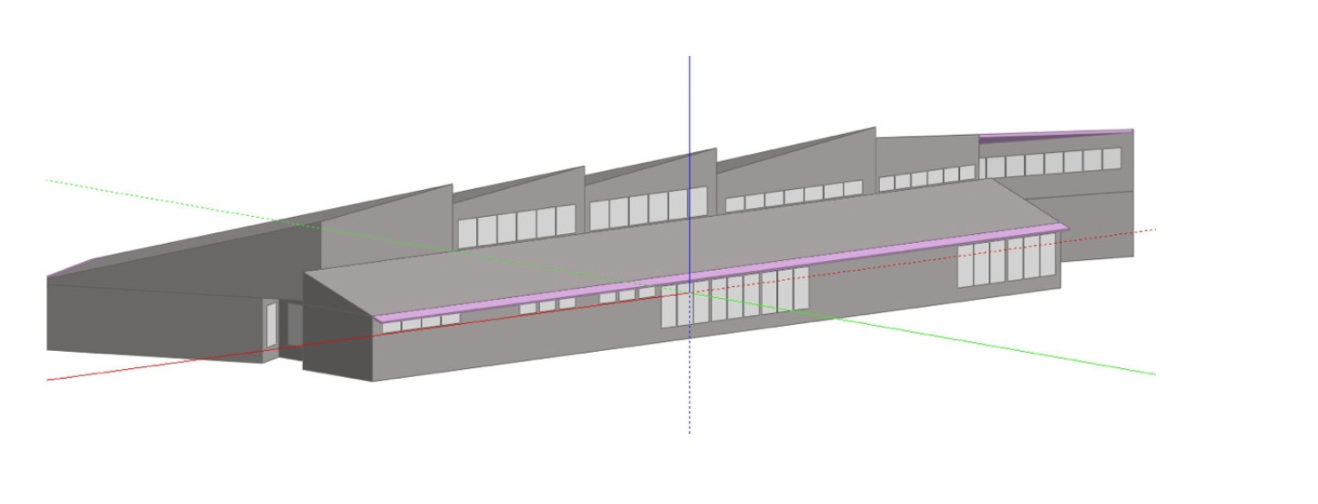 Figure 1 – Three-dimensional model of the New Jersey Meadowlands Commission Center for Environmental & Science Education (Source: Rutgers Center for Green Building).