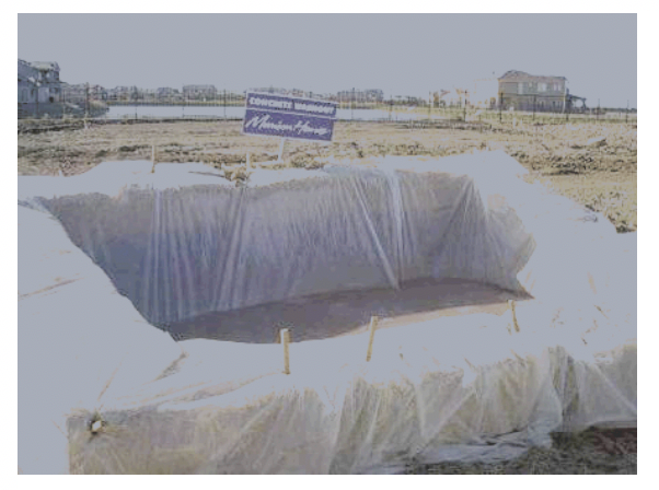 Figure 1 – Self-contained concrete washout pool (Source: US EPA).