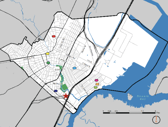 Fig 1 – Map of Elizabeth, NJ.