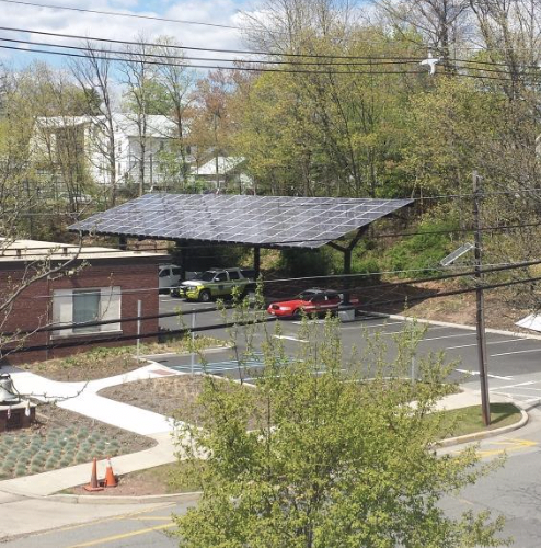 Figure 1 – Fire Station Solar Array, Highland Park, NJ. (Source: Rutgers Center for Green) Building).