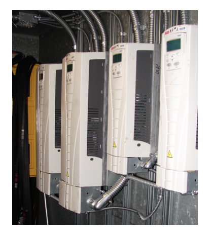 Figure 1 – Variable frequency drives, Atrium Building – Secaucus, NJ (Source: Rutgers Center for Green Building)