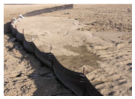 Figure 1. Silt fencing is retaining sediment. Source: US EPA.