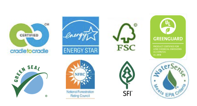 Figure 1 – Look for these Green Product Certification Labels.