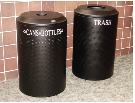 Figure 1 – Separate trash and recycling bins (Source: Rutgers Center for Green Building)